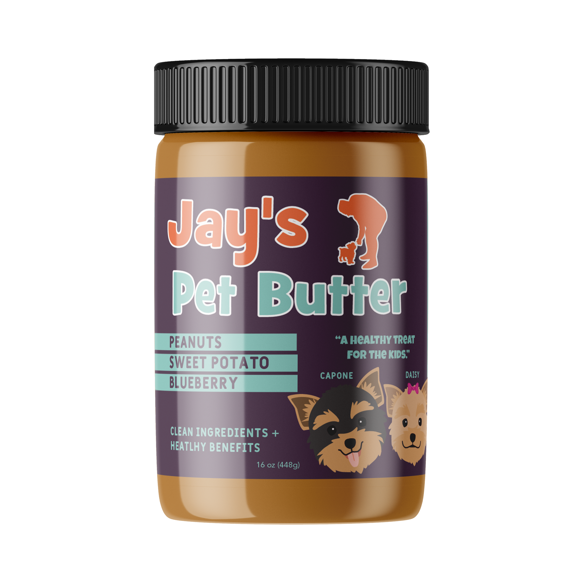 Jay's Pet Butter | Blueberry and Sweet Potato  | 16 Ounce Jar